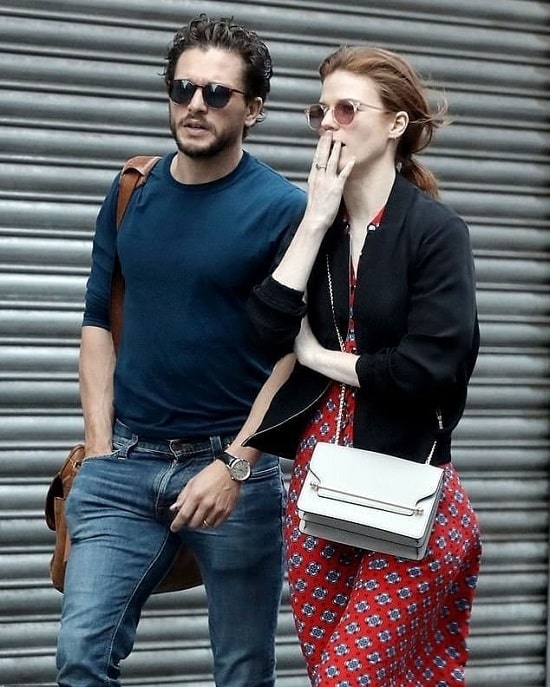 A picture of Kit Harrington and his wife, Rose Leslie.